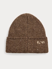 Polo Ralph Lauren Brown Wool Blend Polo Beanie - Image 2 of 2