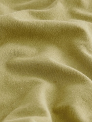 Light Green Round Neck Cap Sleeve 100% Cotton T-Shirt - Image 7 of 7