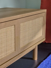 MADE.COM Oak Effect 1 Pavia Rattan Wide Up to 50 Inch TV Unit - Image 2 of 5