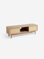 MADE.COM Oak Effect 1 Pavia Rattan Wide Up to 50 Inch TV Unit - Image 4 of 5