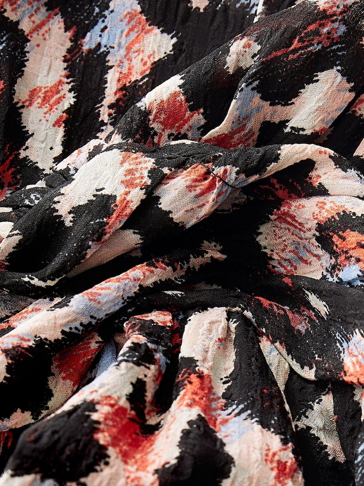 Animal Print - Tailliertes Minikleid mit kurzen Ärmeln - Bild 6 von 6
