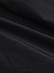Black Poplin Midi Shirred Waist Skirt - Image 7 of 7