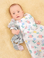 JoJo Maman Bébé Pink Mouse Floral Print 1 Tog Baby Sheet Sleeping Bag - Image 2 of 4