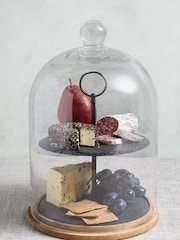 Black 2 Tier 23 x 31cm Slate Serving Stand - Image 1 of 2