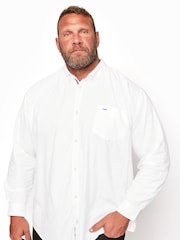 BadRhino Big & Tall White Long Sleeve 100% Cotton Oxford Shirt - Image 1 of 3
