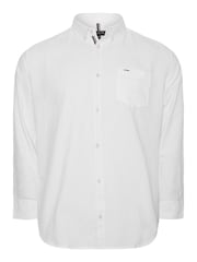 BadRhino Big & Tall White Long Sleeve 100% Cotton Oxford Shirt - Image 2 of 3