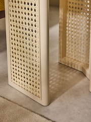 MADE.COM Ecru White Luca Cane Side Table - Image 2 of 4