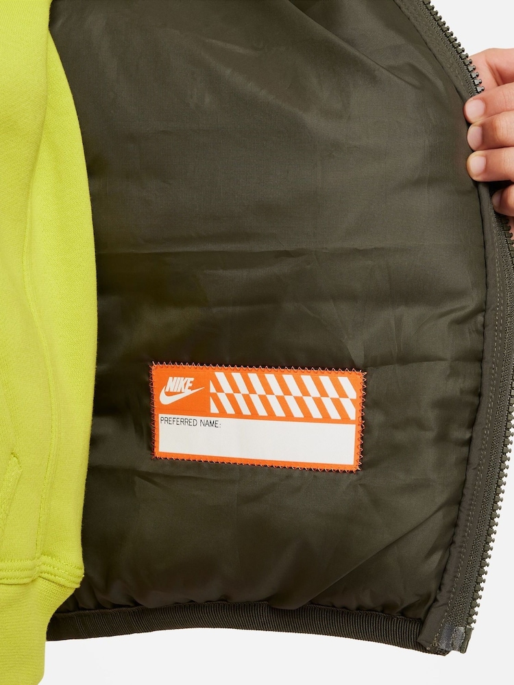 Nike Green Synthetic Fill Hooded Jacket - Image 6 of 6