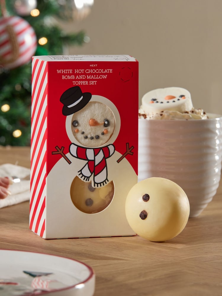 Christmas White Hot Chocolate Bomb and Mallow Topper - Image 1 of 4