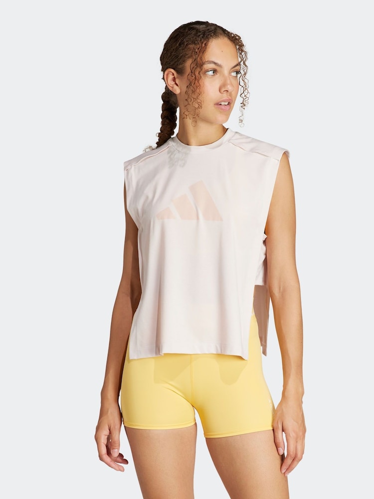 adidas Pink Power Big Logo Tank Top - Image 1 of 6