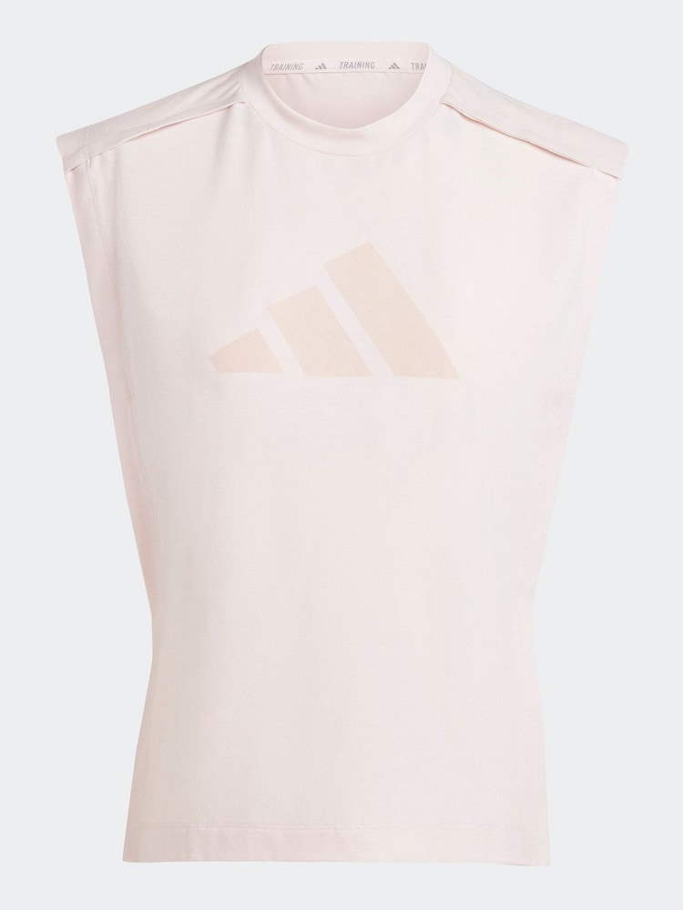 adidas Pink Power Big Logo Tank Top - Image 6 of 6