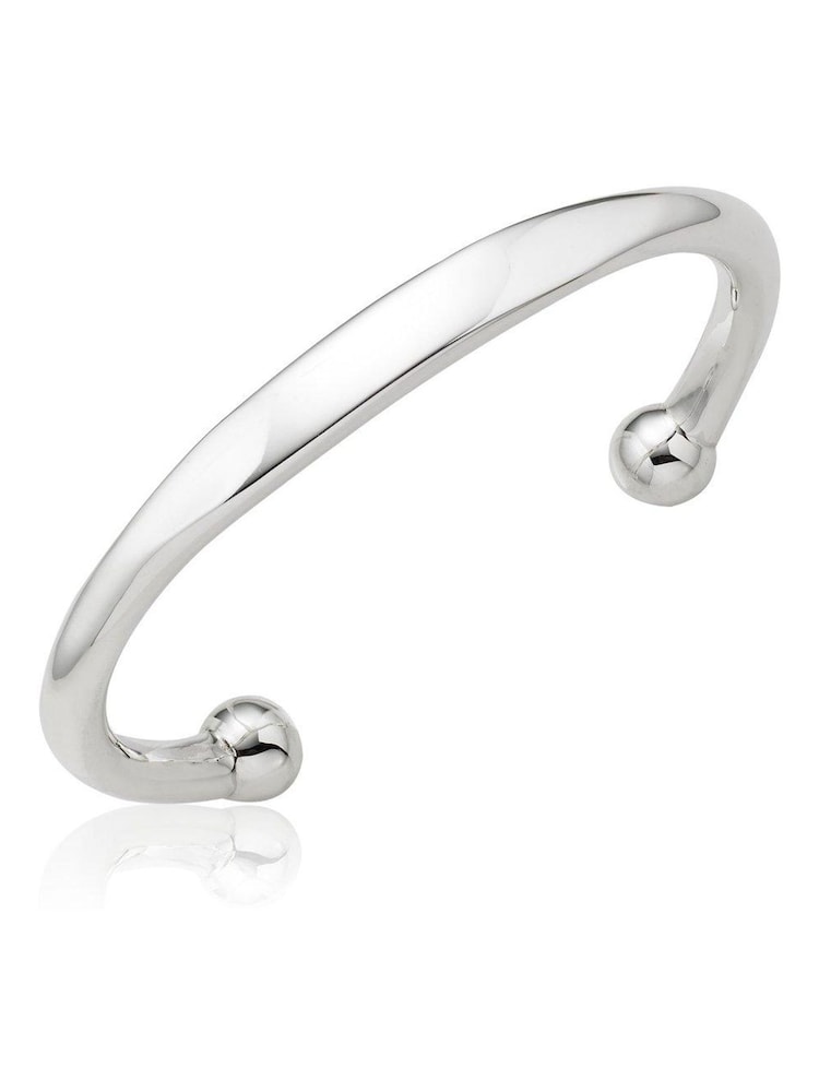Beaverbrooks Sterling Silver Torque ID Bangle - Image 2 of 4