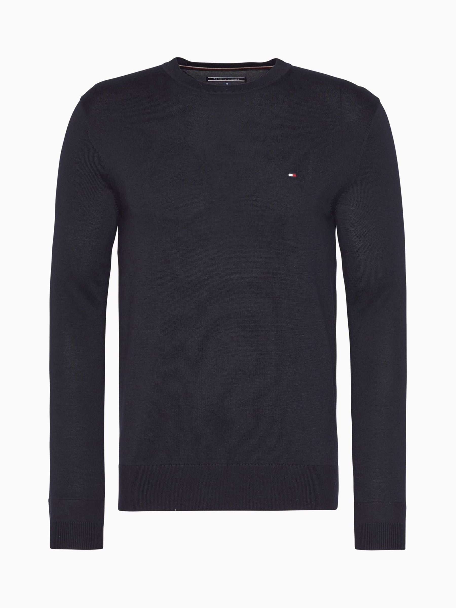 Buy Tommy Hilfiger Blue Core Cotton Silk Crew Neck Sweater from Next Luxembourg