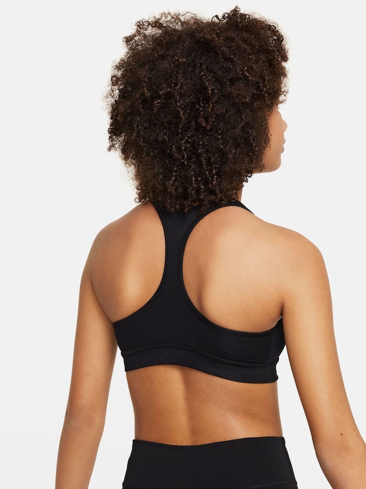 Nike Black Dri-FIT Swoosh Support Bra - Image 2 of 4