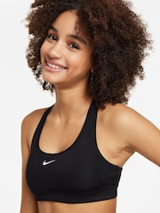Nike Black Dri-FIT Swoosh Support Bra - Image 3 of 4