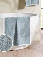 Green Textured 100% Cotton Towel - Image 1 of 7