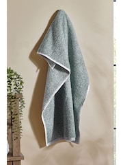 Green Textured 100% Cotton Towel - Image 3 of 7