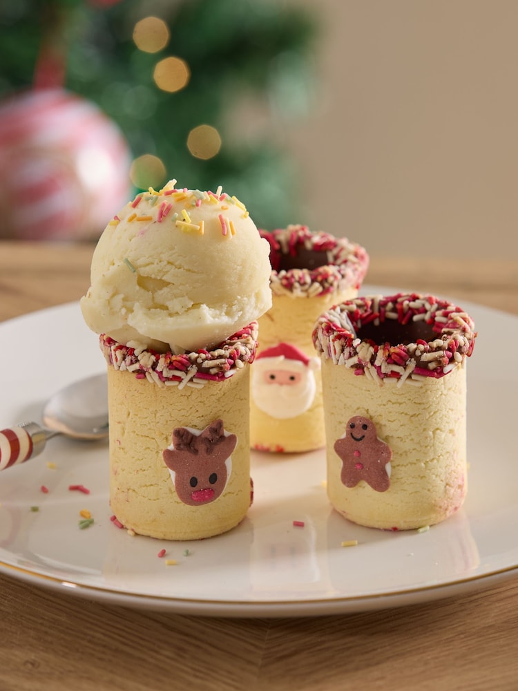 Christmas Santa and Friends Cookie Cups Set of 3 - Image 1 of 4