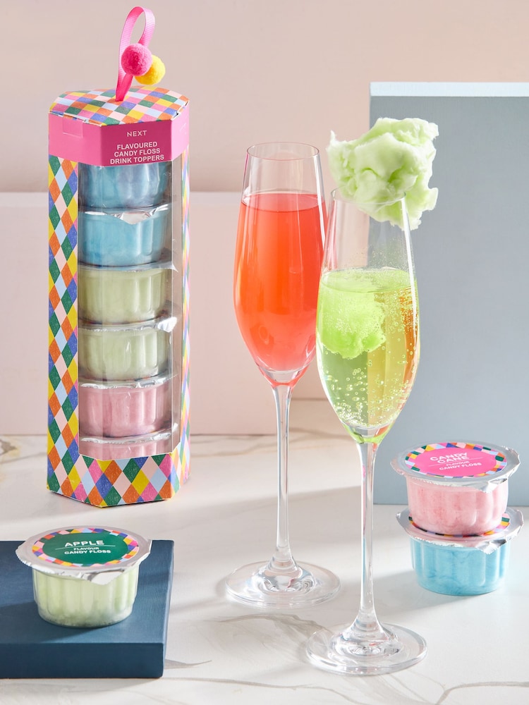 Set of 6 Christmas Candy Floss Drinks Toppers - Image 1 of 4