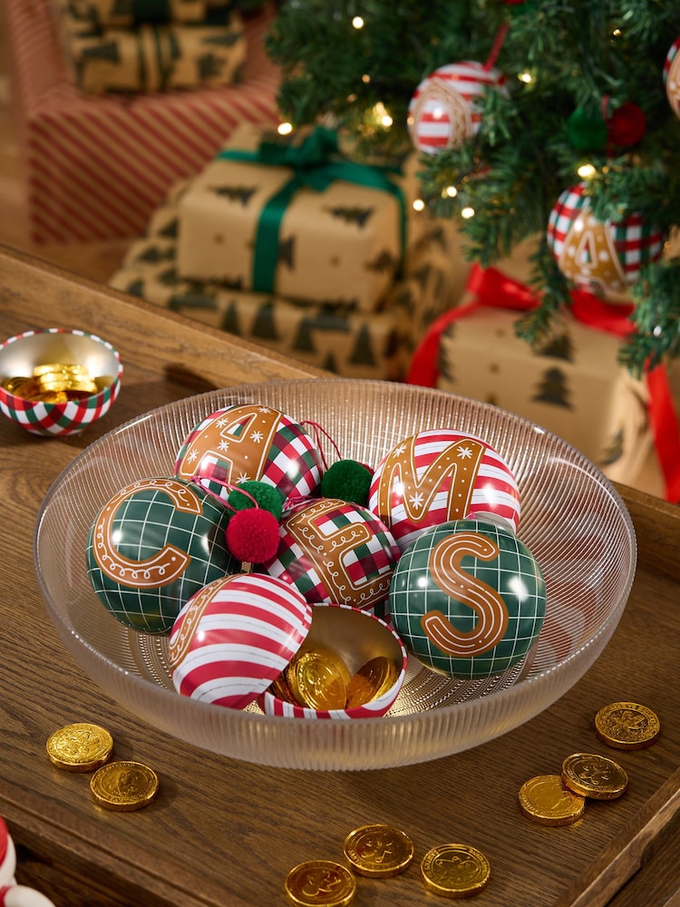 Christmas Monogram Bauble with Chocolate Coins - Image 1 of 5