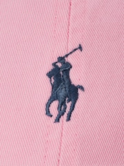 Розовый - Кепка из 100% хлопка с логотипом Polo Ralph Lauren - Изображение 3 из 3