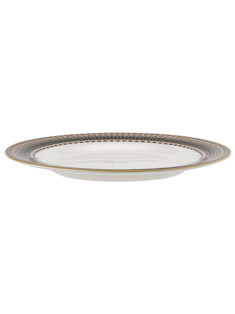 Portmeirion Set of 4 White Atrium Geo Dinner Plates - Image 4 of 4