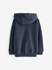 Navy Blue Soft Touch Jersey Hoodie (3mths-7yrs) - Image 2 of 3
