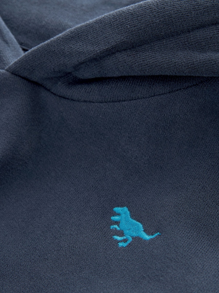 Navy Blue Soft Touch Jersey Hoodie (3mths-7yrs) - Image 3 of 3