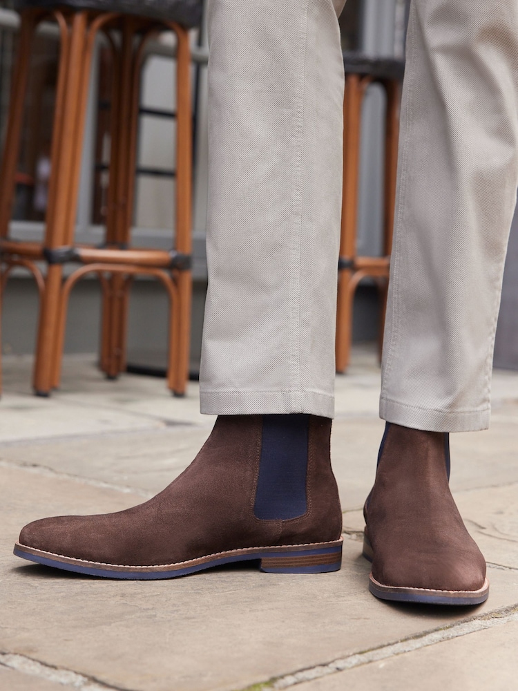 Brown Leather Chelsea Boots - Image 2 of 9