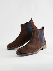 Brown Leather Chelsea Boots - Image 7 of 9