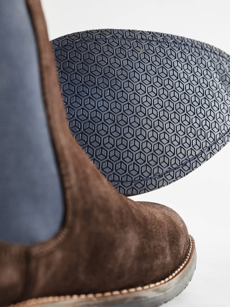 Brown Leather Chelsea Boots - Image 9 of 9