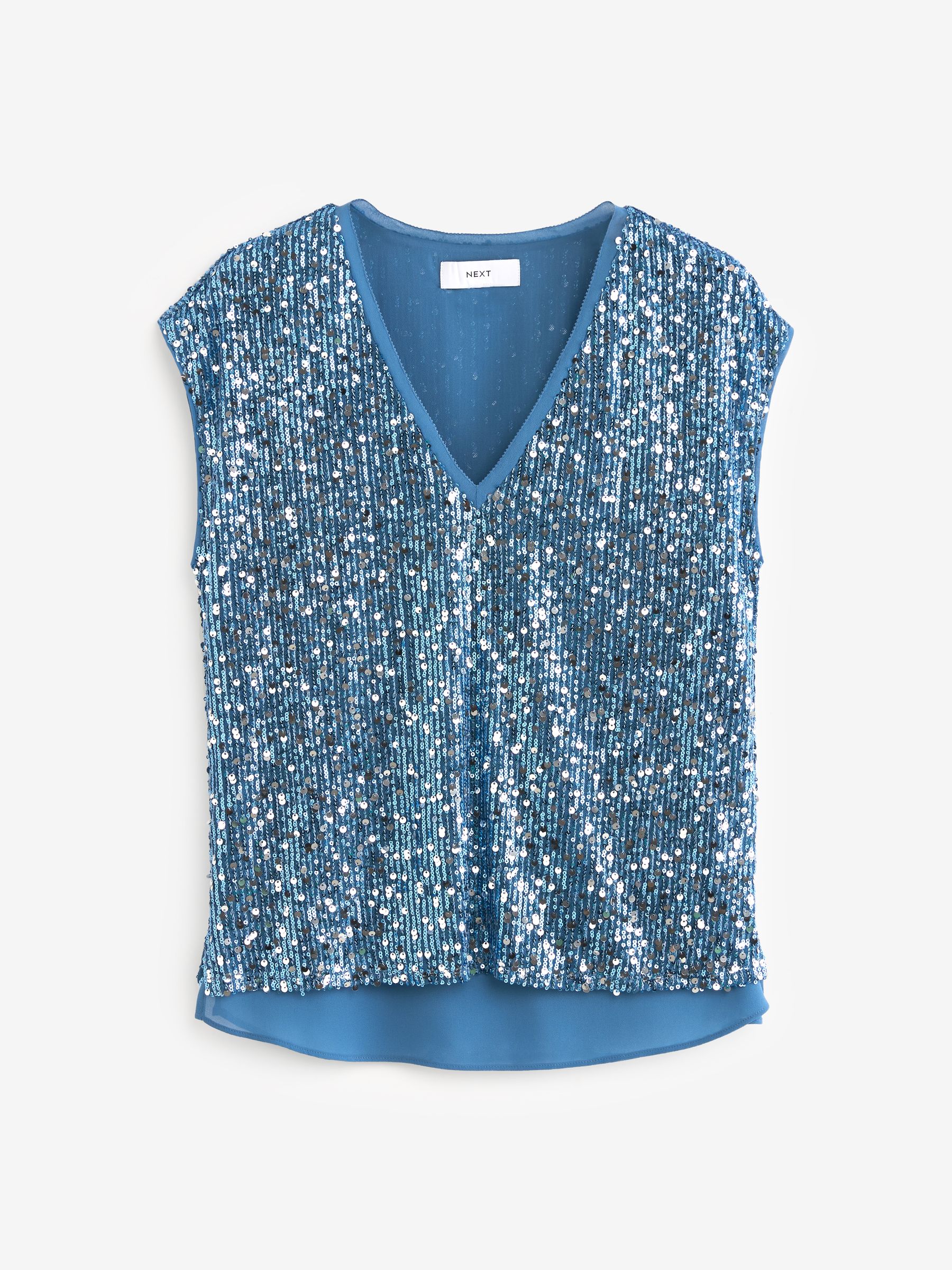 Next teal sequin top deals