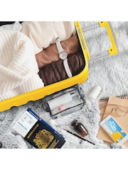 Rumena - Flight Knight Hardcase velik karirast; s karirastim vzorcem in Suitcases and Cabin Case Set of 3 - Slika 6 iz 7