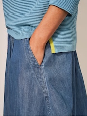 White Stuff Blue Charlotte Denim Midi Skirt - Image 5 of 8
