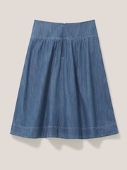 White Stuff Blue Charlotte Denim Midi Skirt - Image 7 of 8