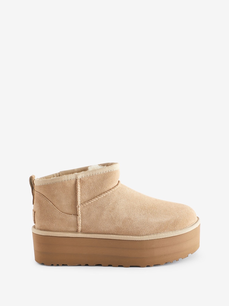 UGG Natural Classic Ultra Mini Platform Boots - Image 1 of 5