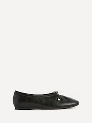 Linzi Black Arlo Ballet Pumps with Bow Detail - Image 2 of 5