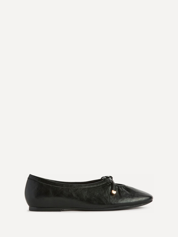 Linzi Black Arlo Ballet Pumps with Bow Detail - Image 2 of 5 Linzi Black Arlo Ballet Pumps with Bow Detail - Image 2 of 5
