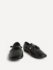 Linzi Black Arlo Ballet Pumps with Bow Detail - Image 3 of 5