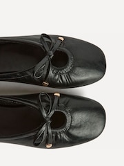 Linzi Black Arlo Ballet Pumps with Bow Detail - Image 5 of 5