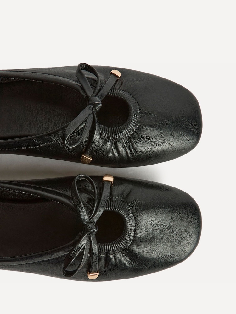 Linzi Black Arlo Ballet Pumps with Bow Detail - Image 5 of 5 Linzi Black Arlo Ballet Pumps with Bow Detail - Image 5 of 5
