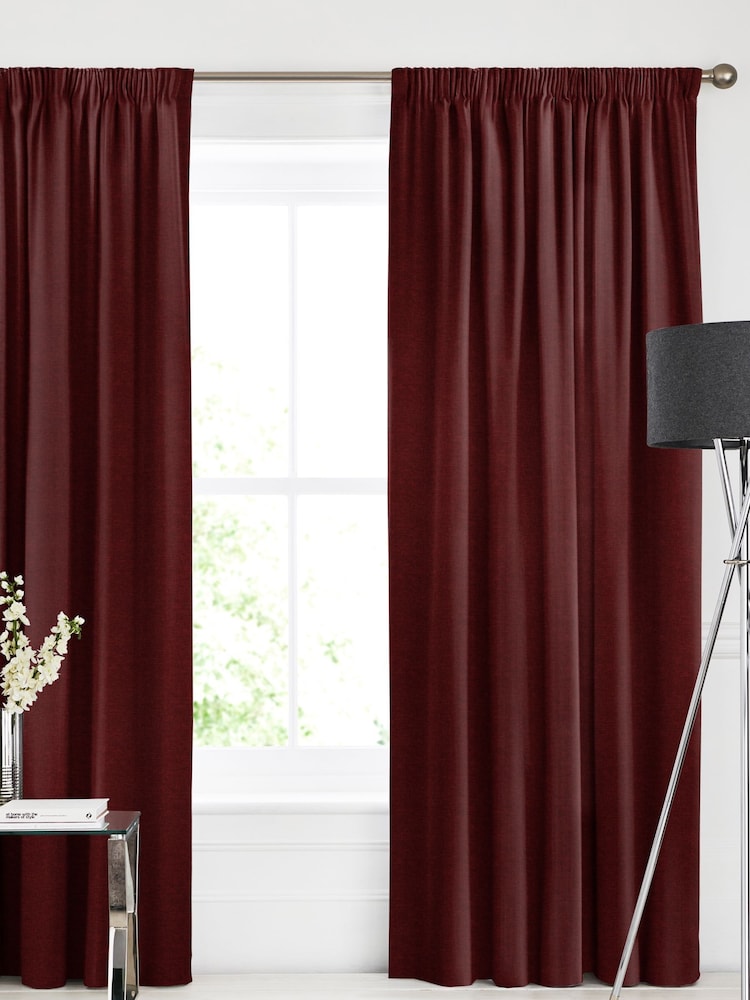 Merlot Red Burgundy Soho Made To Measure Curtains - Image 1 of 8