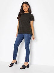PixieGirl Petite Green Short Sleeve Ribbed Swing Top 2 Pack - Image 2 of 5