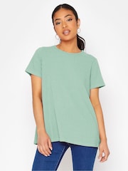 PixieGirl Petite Green Short Sleeve Ribbed Swing Top 2 Pack - Image 5 of 5