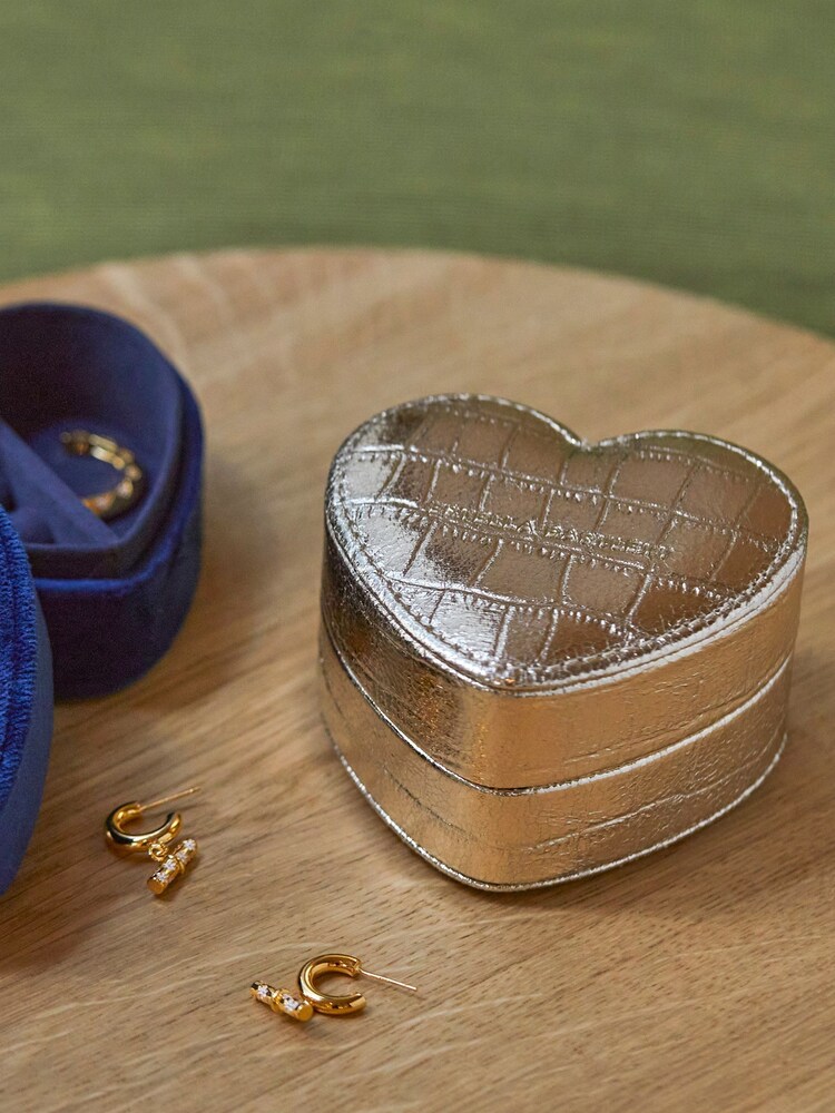 Estella Bartlett Gold Mini Heart Shape Jewellery Box - Image 1 of 3