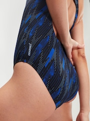 Speedo Black Womens Hyper Boom All-Over Medalist Swimsuit - Image 5 of 6