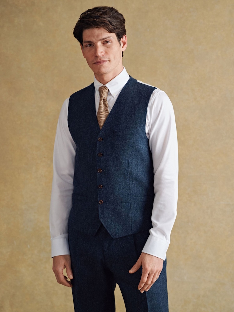 Barbour® Blue Donegal Waistcoat - Image 1 of 13