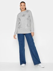 Long Tall Sally Grey Star Jumper - Image 3 of 4