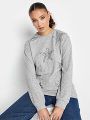 Long Tall Sally Grey Star Jumper - Image 4 of 4