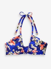 B By Ted Baker Navy Floral Multiway Bikini Top - Image 5 of 5